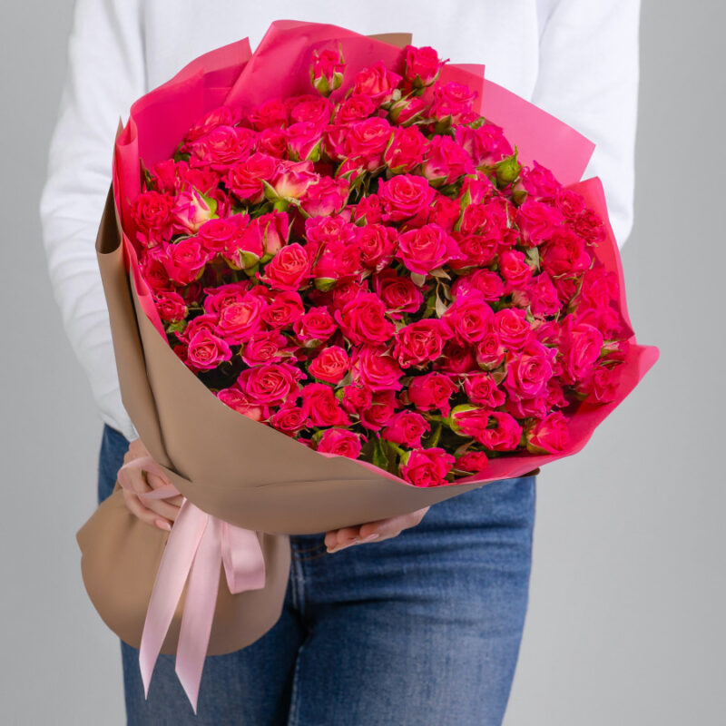 Кустовые Малиновые Розы